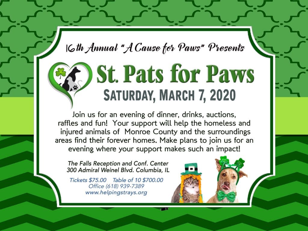 St Pats For Paws Flyer Saturday March 7, 2020